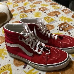 Women’s red high top vans